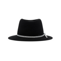 Maison Michel Chapéu fedora Andre com detalhe de logo - Preto