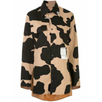 Maison Mihara Yasuhiro Camisa Holstein com detalhe de recortes vazados - Preto