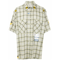 Maison Mihara Yasuhiro Camisa mangas curtas com estampa xadrez - Amarelo