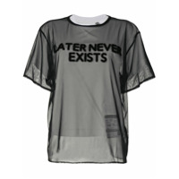 Maison Mihara Yasuhiro Camiseta de algodão com sobreposição de tule - Preto