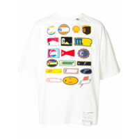 Maison Mihara Yasuhiro Camiseta gola redonda com patch de logo - Branco