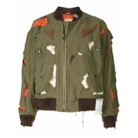 Maison Mihara Yasuhiro Jaqueta bomber destroyed - Verde