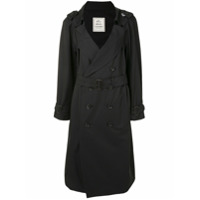 Maison Mihara Yasuhiro Trench coat oversized com cinto - Preto