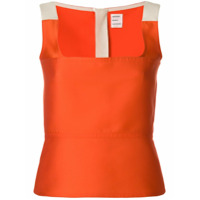 Maison Rabih Kayrouz colour-block fitted vest top - Laranja