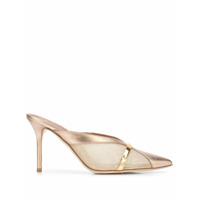 Malone Souliers Mule Bobbi de couro com salto 55mm - Dourado