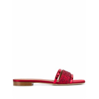 Malone Souliers Slide Rosa com aplicação de cristais - Vermelho