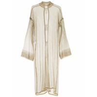 Mame Kurogouchi Casaco oversized com mesh - Dourado