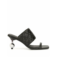 Manning Cartell Mule com efeito matelassê e aplicação no salto - Preto