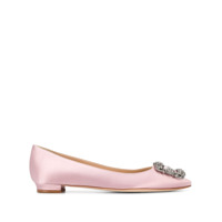 Manolo Blahnik Sapatilha com detalhe de fivela - Rosa