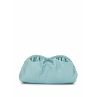 Mansur Gavriel Clutch com zíper e franzido - Azul
