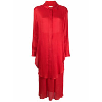 Mara Hoffman Chemise com sobreposição - Vermelho