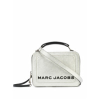 Marc Jacobs Bolsa tiracolo Box metálica - Prateado