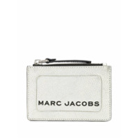 Marc Jacobs Carteira metálica teturizada - Prateado
