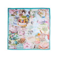 Marc Jacobs Echarpe The Cake Collage Square - Azul