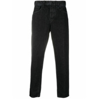 Marcelo Burlon County of Milan Calça jeans reta com logo bordado - Preto