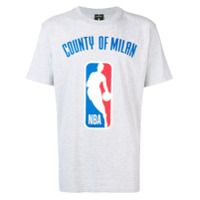 Marcelo Burlon County of Milan Camiseta com estampa 'NBA' - Cinza
