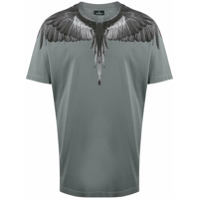 Marcelo Burlon County of Milan Camiseta decote careca com estampa de asas - Cinza