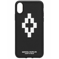 Marcelo Burlon County of Milan Capa para iPhone X com cruz em 3D - Preto