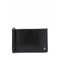 Marcelo Burlon County of Milan Clutch com placa de logo - Preto