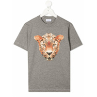 Marcelo Burlon County Of Milan Kids Camiseta com estampa de leopardo - Cinza