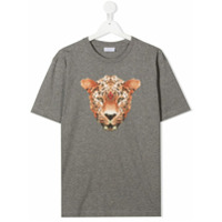 Marcelo Burlon County Of Milan Kids Camiseta com estampa de leopardo - Cinza