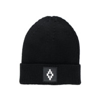 Marcelo Burlon County Of Milan Kids Gorro com patch de logo - Preto