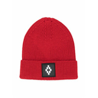 Marcelo Burlon County Of Milan Kids Gorro Cross de tricô canelado - Vermelho