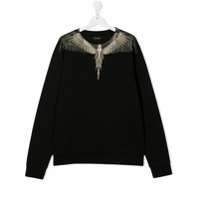 Marcelo Burlon County Of Milan Kids Moletom com estampa de asas - Preto