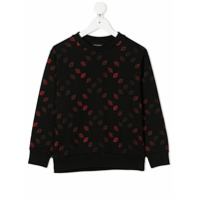 Marcelo Burlon County Of Milan Kids Moletom com estampa de losangos - Preto