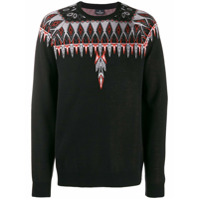 Marcelo Burlon County of Milan Suéter com padronagem Norwegian Wings - Preto