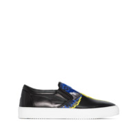 Marcelo Burlon County of Milan Tênis slip-on com bordado de asas - Preto