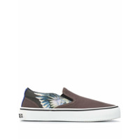 Marcelo Burlon County of Milan Tênis slip-on com estampa de asas - Cinza