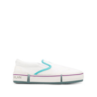 Marcelo Burlon County of Milan Tênis slip-on com logo - Branco