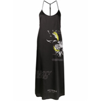 Marcelo Burlon County of Milan Vestido midi Flower Shipping - Preto