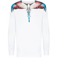 Marcelo Burlon County of Milan Wings print long-sleeve T-shirt - Branco