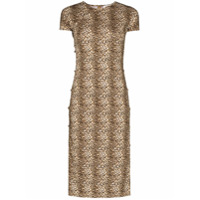 Marcia Vestido midi Tchikiboum com estampa de leopardo - Marrom