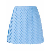 Marco De Vincenzo Saia evasê texturizada - Azul