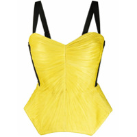 Maria Lucia Hohan Blusa Ellis com peplum - Amarelo