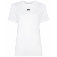 Marine Serre Camiseta com logo de lua crescente - Branco
