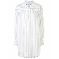 MARK KENLY DOMINO TAN Camisa com estampa de listras - Branco