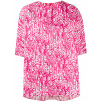 Marni Blusa oversized com estampa floral - Rosa