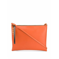 Marni Bolsa tiracolo bicolor de couro - Laranja