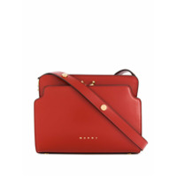 Marni Bolsa tiracolo com estampa de logo - Vermelho