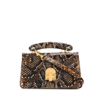 Marni Bolsa transversal com efeito de pele de cobra - Marrom