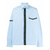Marni Camisa com acabamento contrastante - Azul