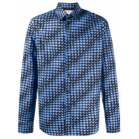 Marni Camisa de algodão com estampa de coração - Azul