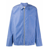 Marni Camisa mangas longas com listras e zíper - Azul