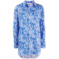 Marni Camisa oversized com estampa floral - Azul