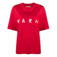 Marni Camiseta com estampa de logo - Vermelho