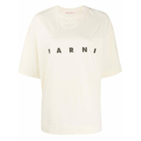 Marni Camiseta oversized com estampa de logo - Neutro